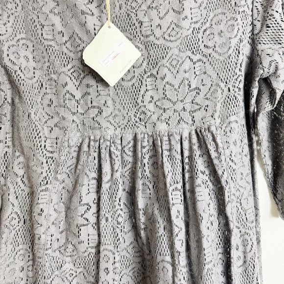 Matta NY gray lace 3/4 sleeves tunic - Picture 6 of 10